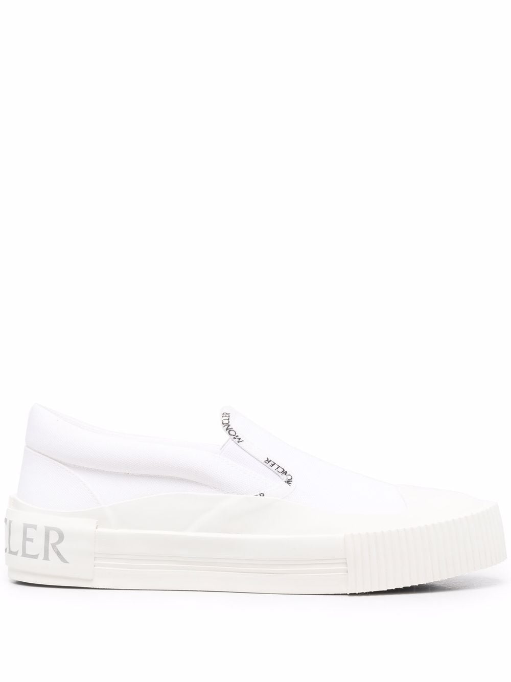 Moncler logo trimmed slip-on sneakers - White von Moncler