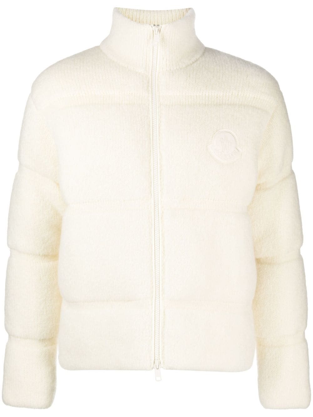 Moncler mohair-wool blend puffer jacket - White von Moncler