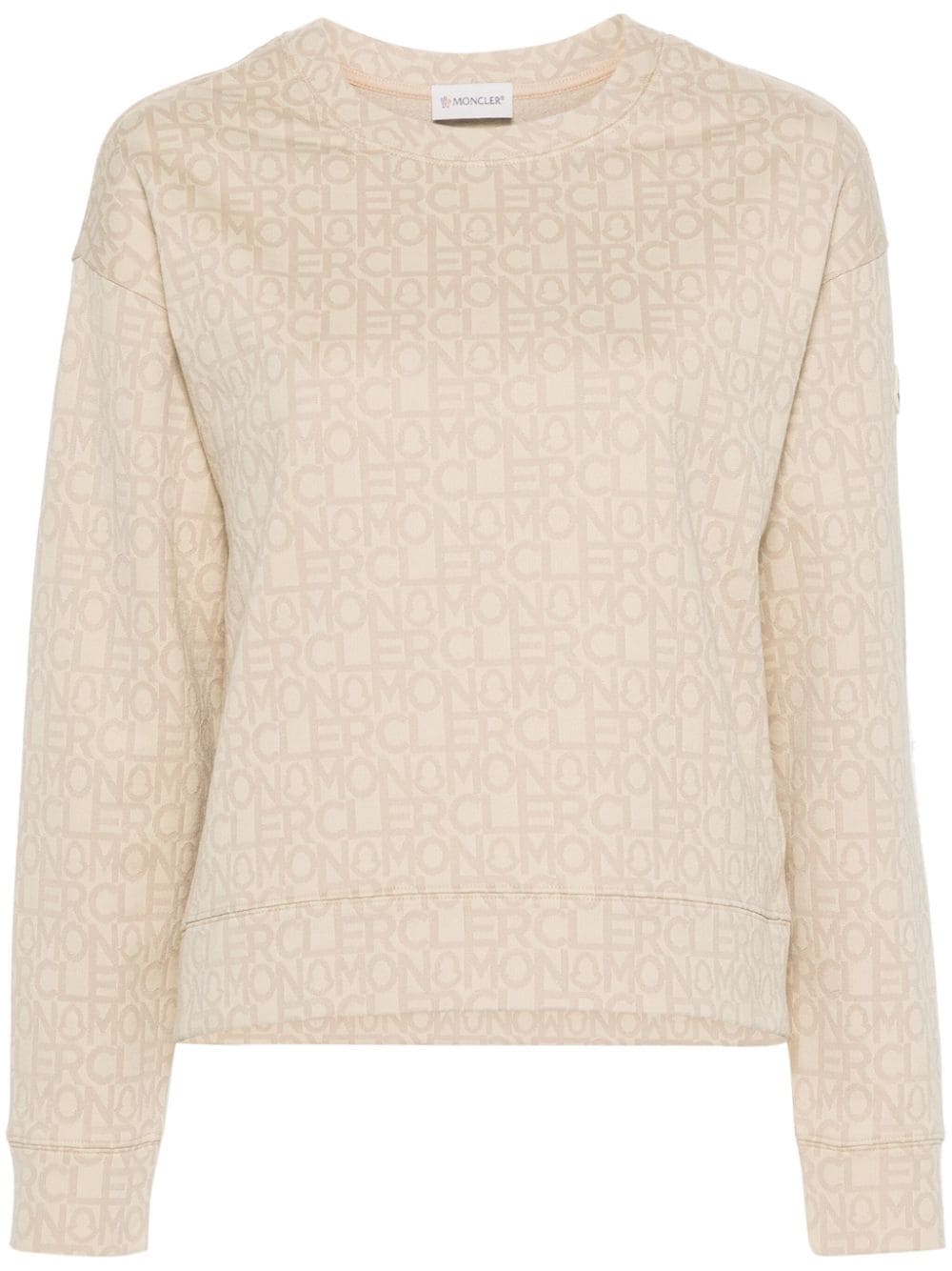 Moncler monogram-jacquard sweatshirt - Neutrals von Moncler