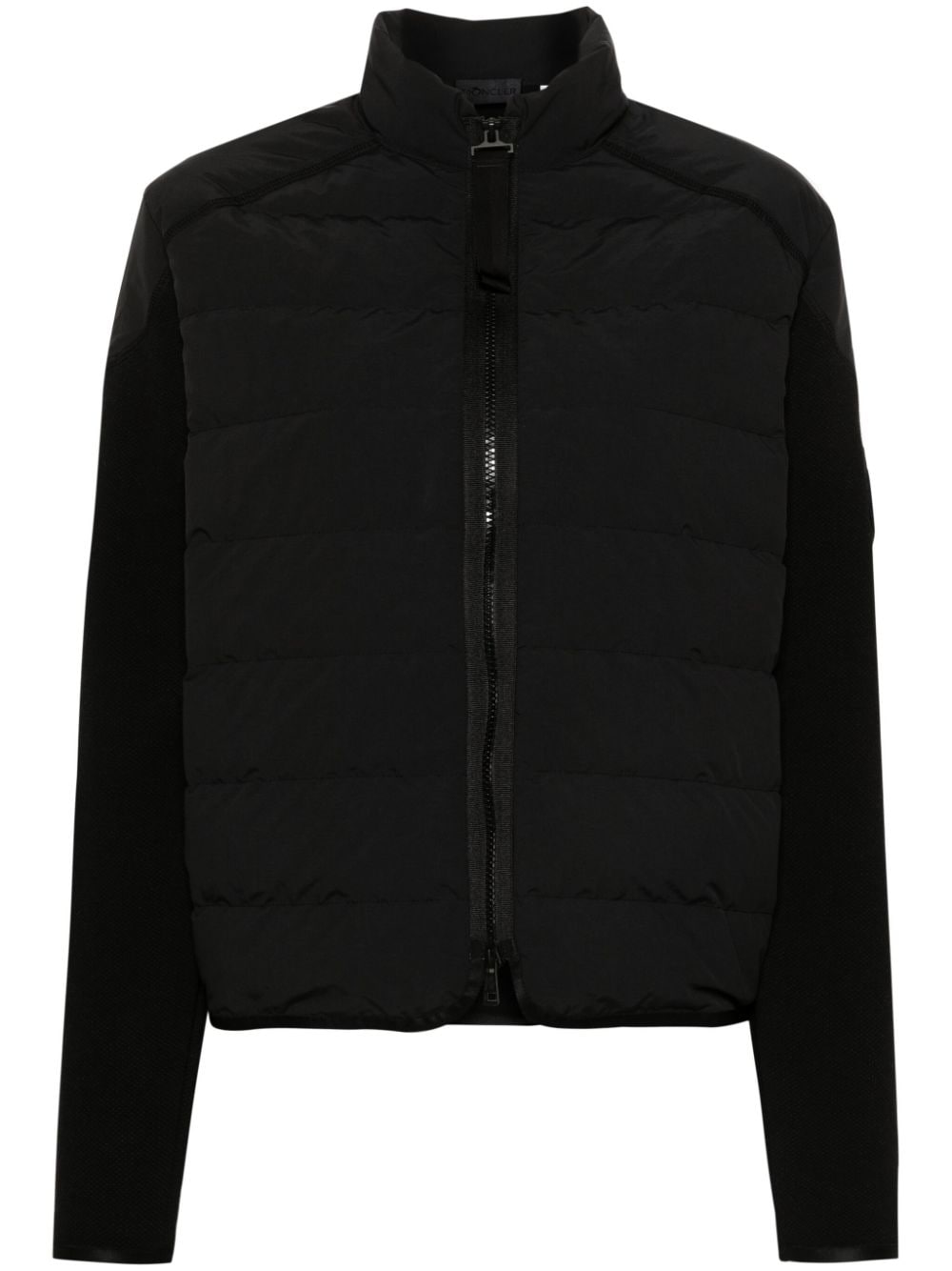 Moncler padded-panels knitted cardigan - Black von Moncler