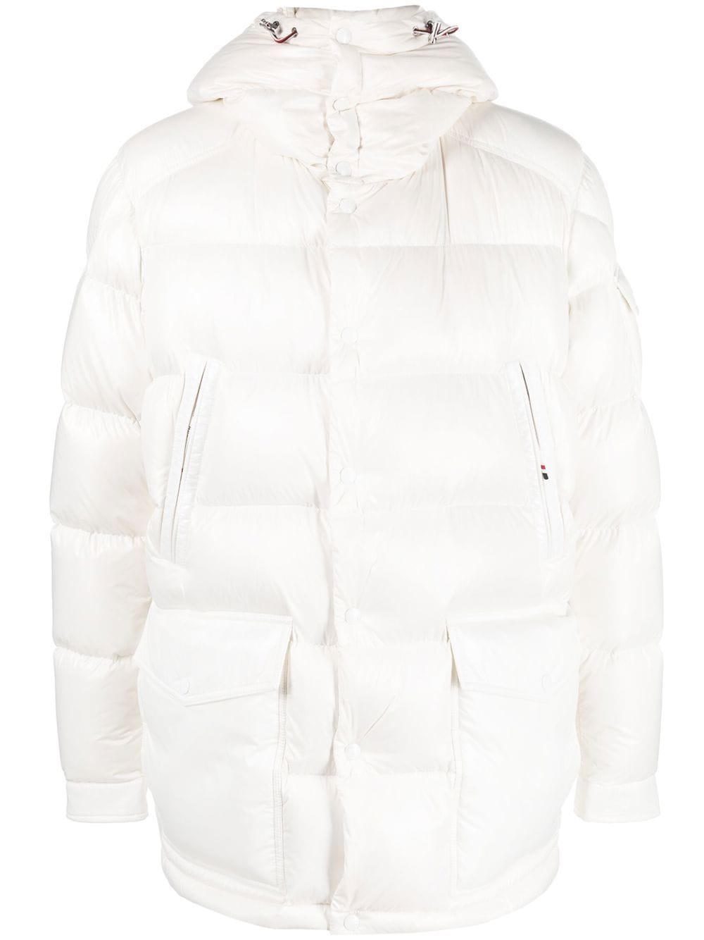 Moncler padded press-stud fastening coat - White von Moncler