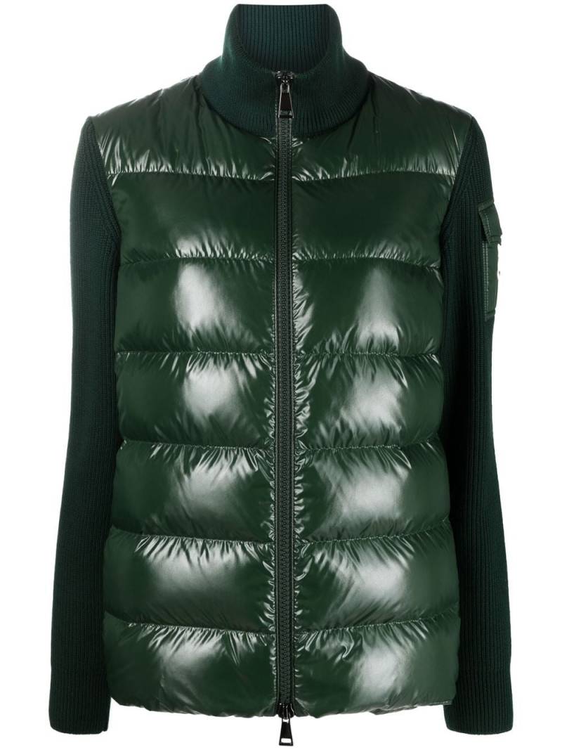 Moncler panelled puffer jacket - Green von Moncler