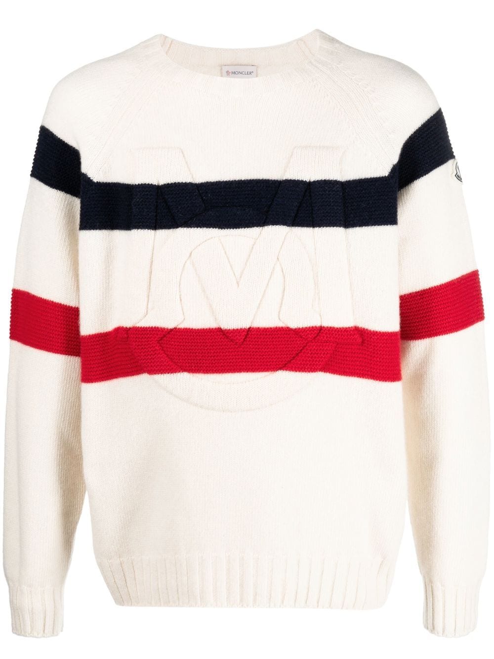 Moncler raised logo jumper - White von Moncler