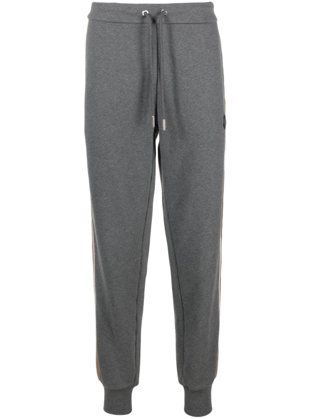 Moncler stripe-detail fleece track pants - Grey von Moncler