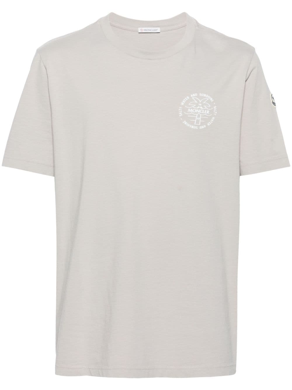 Moncler surf-motif cotton T-shirt - Grey von Moncler