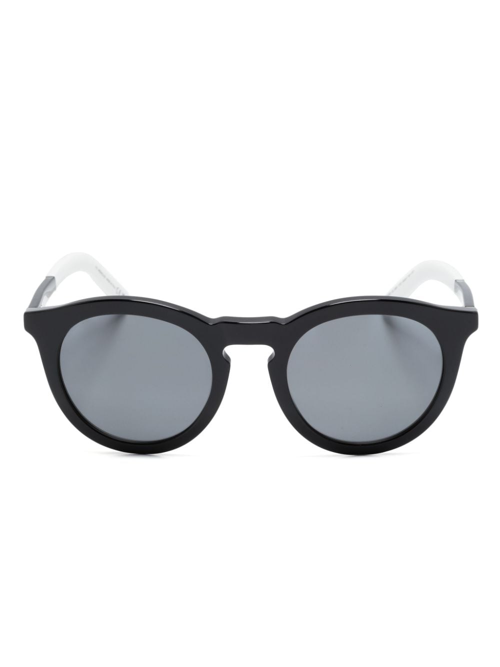 Moncler Eyewear two-tone round-frame sunglasses - Black von Moncler Eyewear