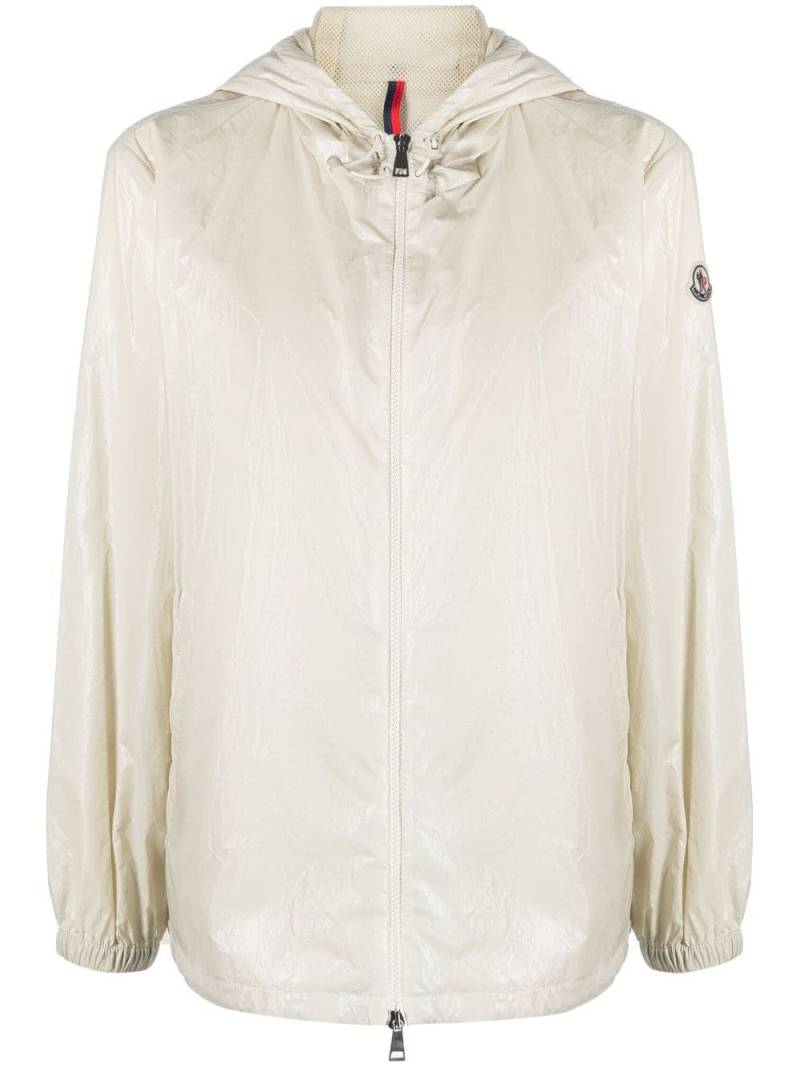 Moncler zip-fastening hooded jacket - Neutrals von Moncler