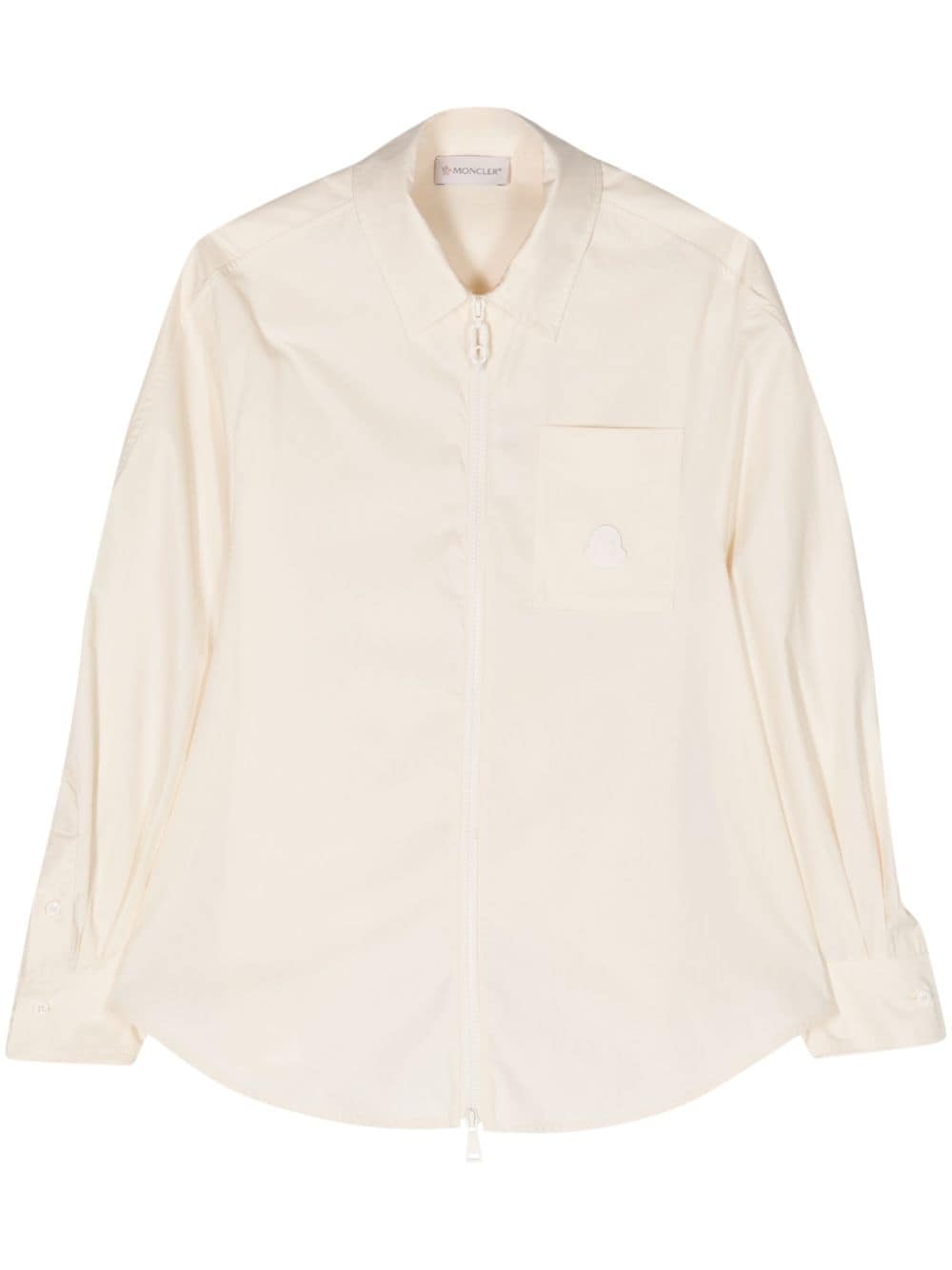 Moncler zip-up cotton overshirt - Neutrals von Moncler