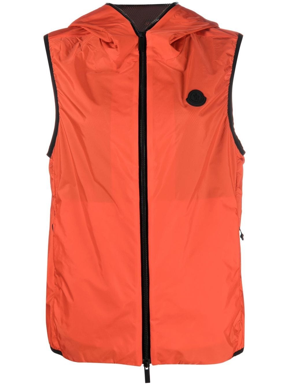 Moncler zip-up hooded gilet - Red von Moncler