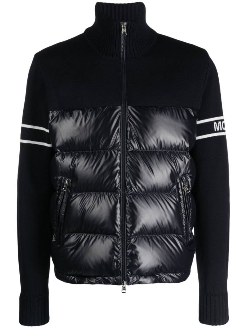 Moncler zip-up padded cardigan - Blue von Moncler