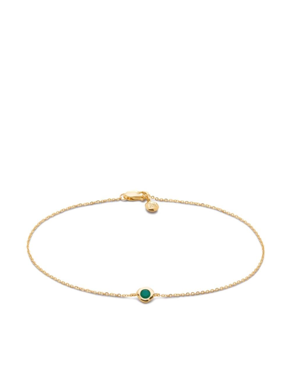 Monica Vinader 14kt yellow gold Siren emerald chain bracelet von Monica Vinader