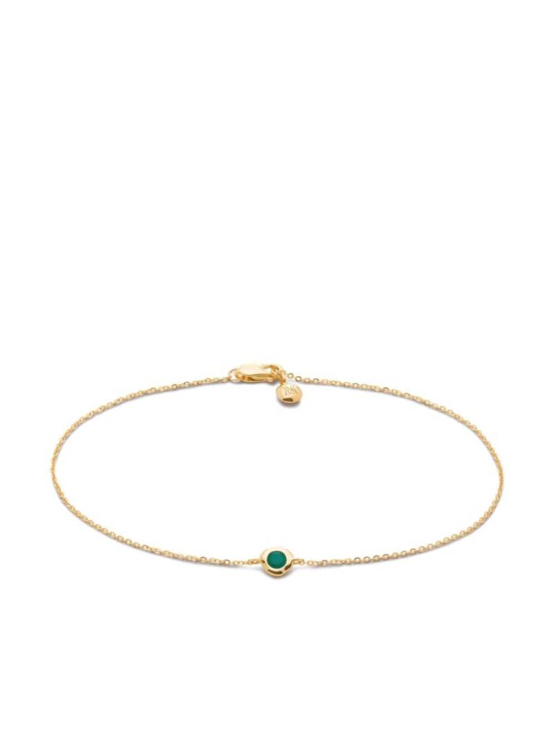 Monica Vinader 14kt yellow gold Siren emerald chain bracelet von Monica Vinader