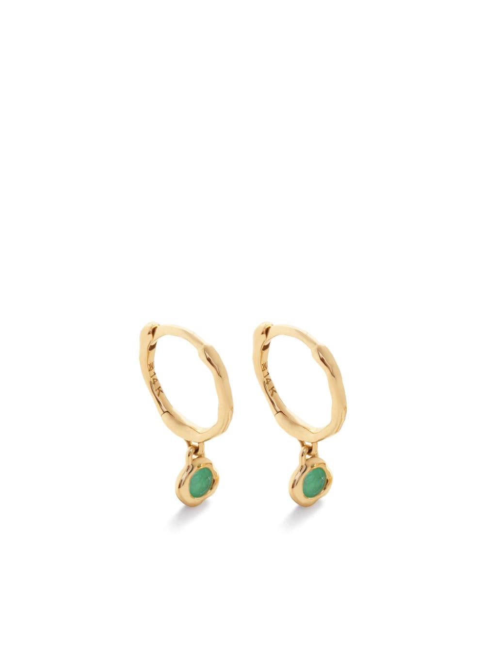 Monica Vinader 14kt yellow gold Siren emerald earrings von Monica Vinader