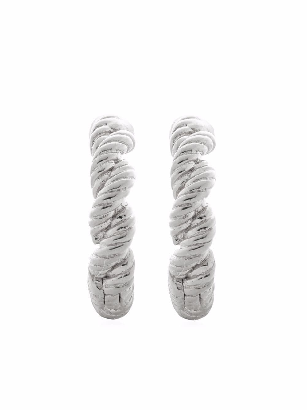 Monica Vinader Corda huggie earrings - Silver von Monica Vinader