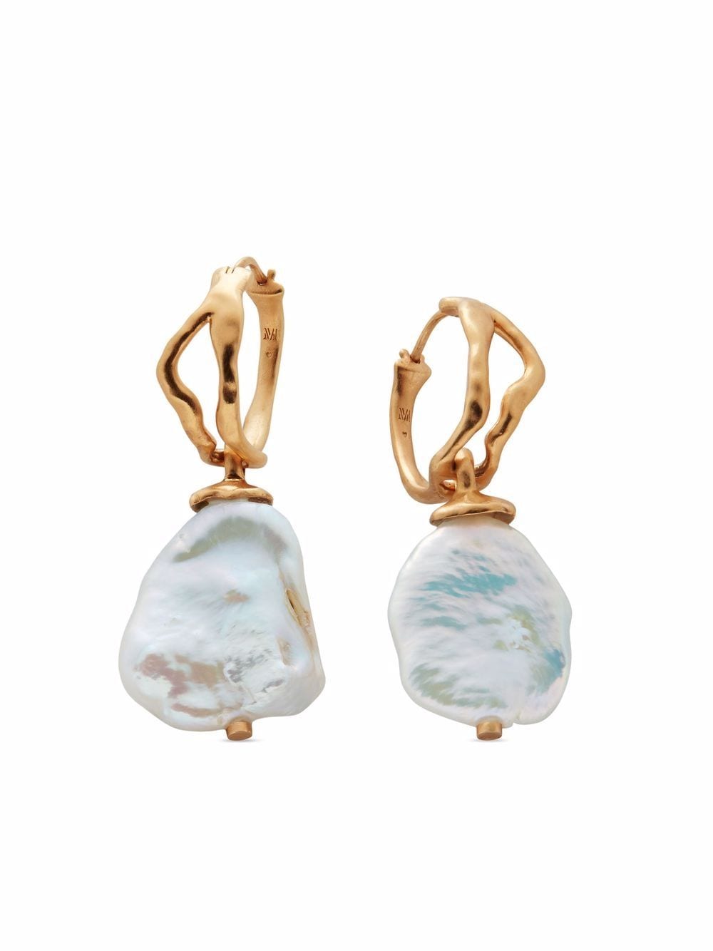 Monica Vinader Keshi pearl hoop earrings - Gold von Monica Vinader