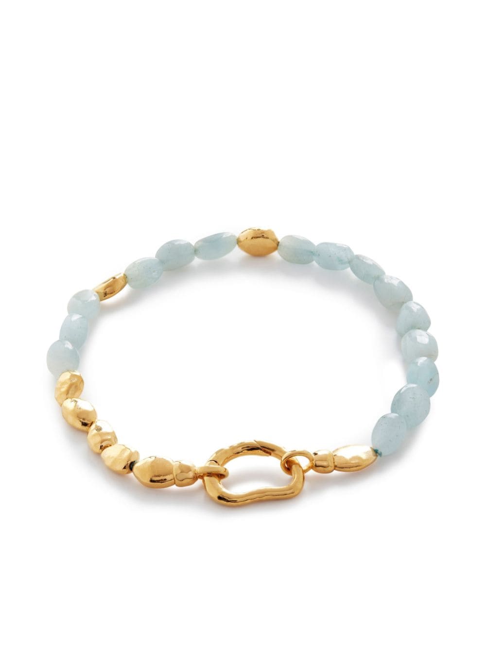 Monica Vinader Rio Aquamarine beaded gemstone bracelet - Gold von Monica Vinader