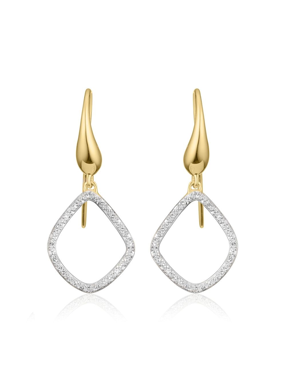 Monica Vinader Riva Kite Diamond earrings - Gold von Monica Vinader