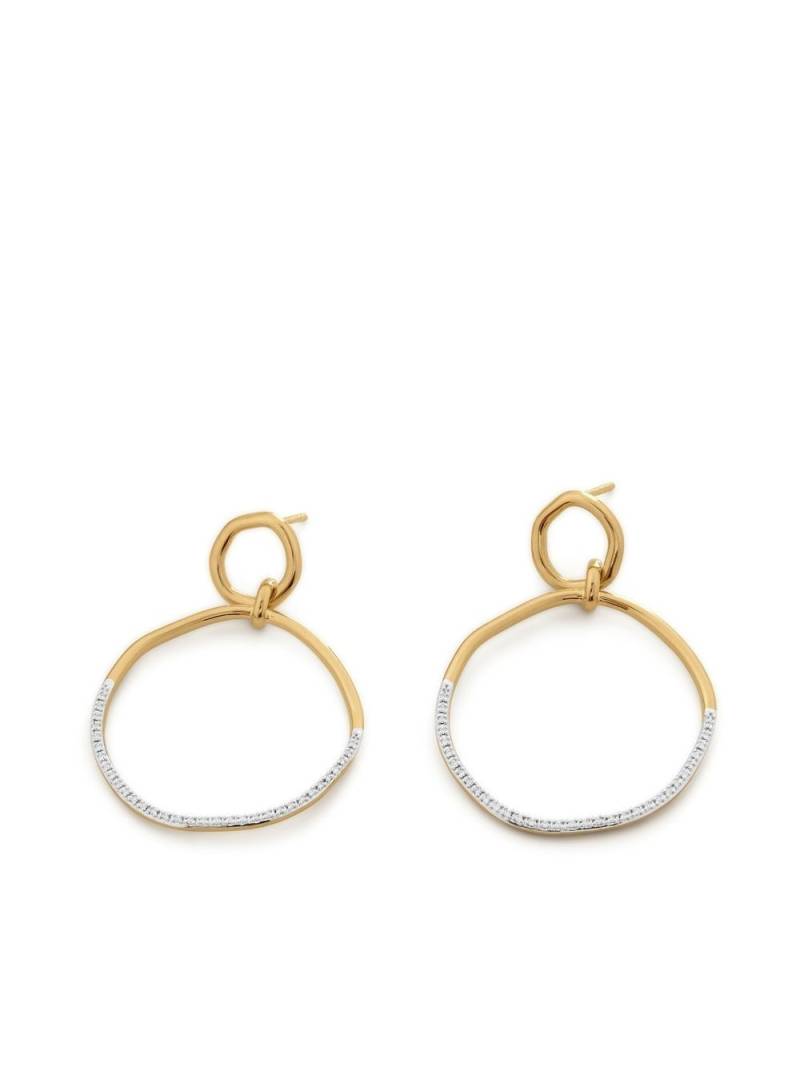 Monica Vinader Riva diamond earrings - Gold von Monica Vinader