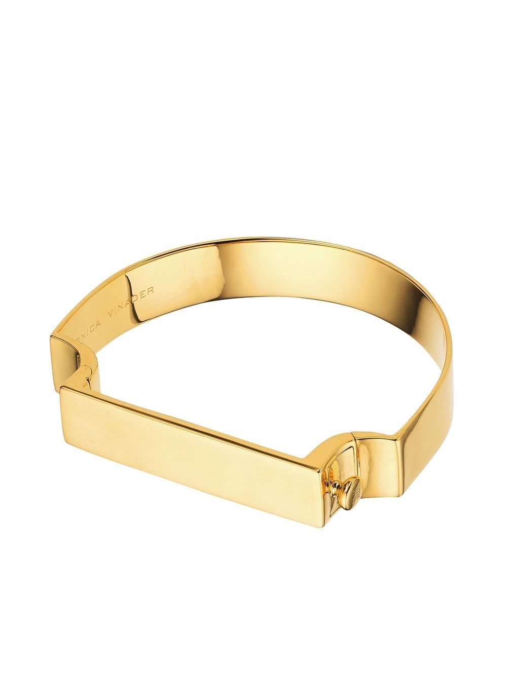 Monica Vinader Signature wide bangle - Gold von Monica Vinader