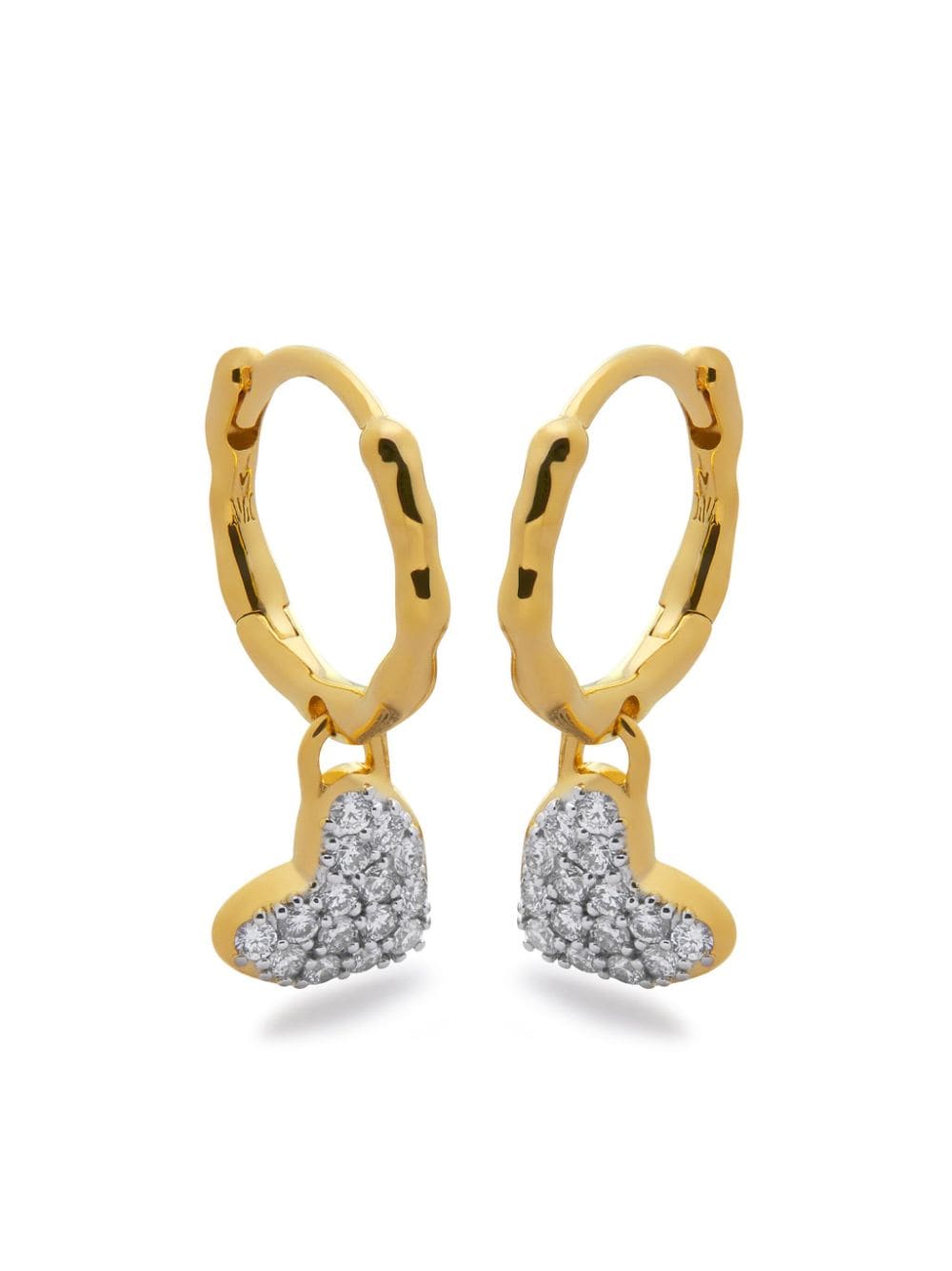 Monica Vinader heart-pendant hoop earrings - Gold von Monica Vinader