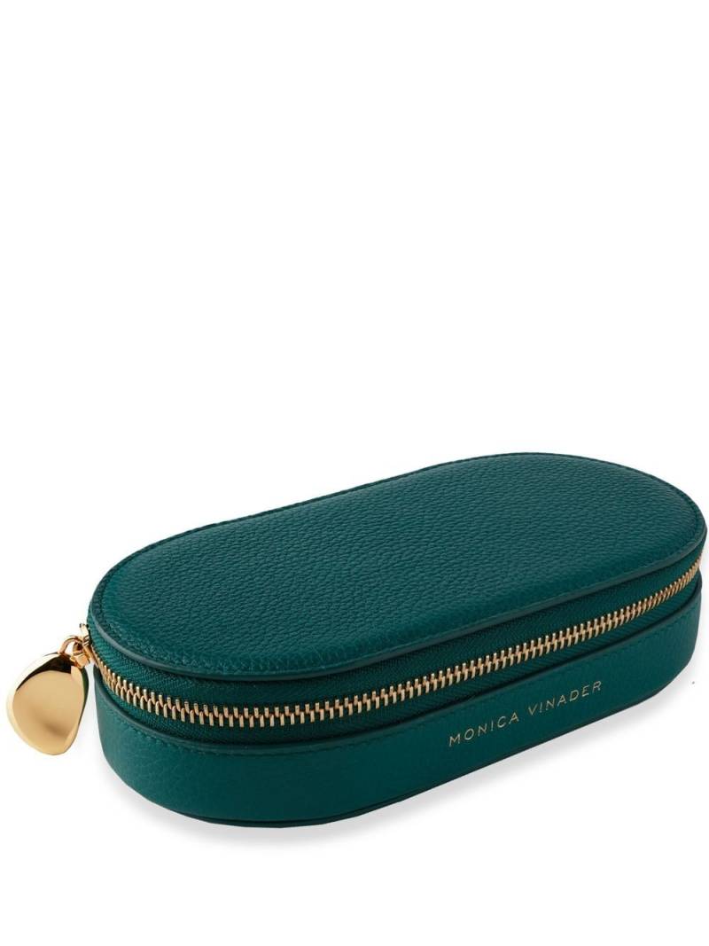 Monica Vinader oval leather jewellery box - Green von Monica Vinader