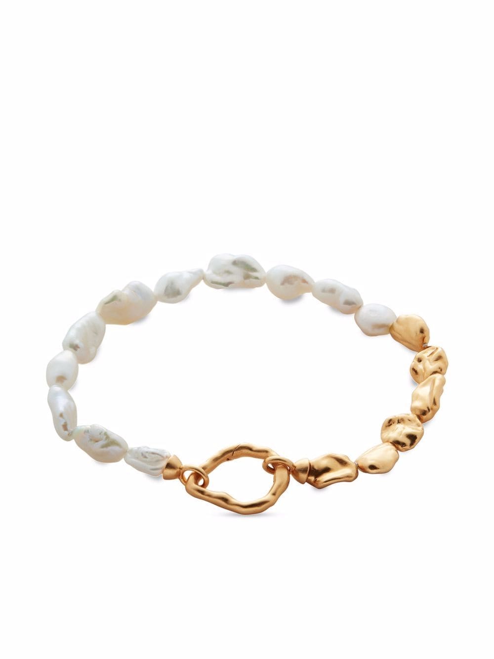 Monica Vinader x Mother of Pearl Keshi pearl bracelet - Gold von Monica Vinader