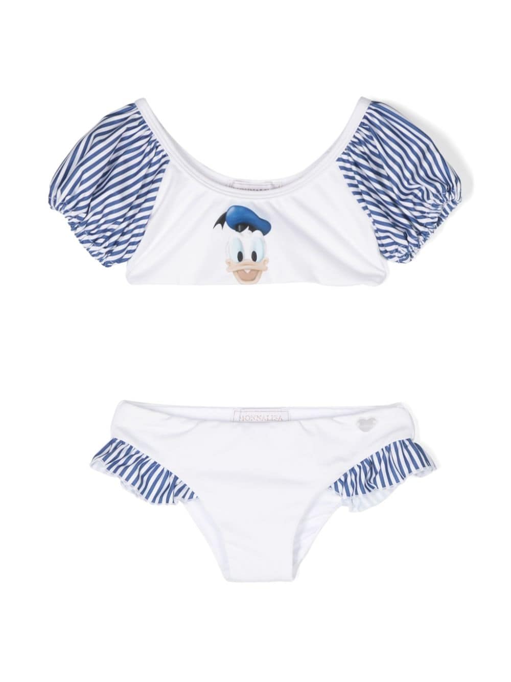 Monnalisa Donald Duck ruffle-detail bikini - Blue von Monnalisa