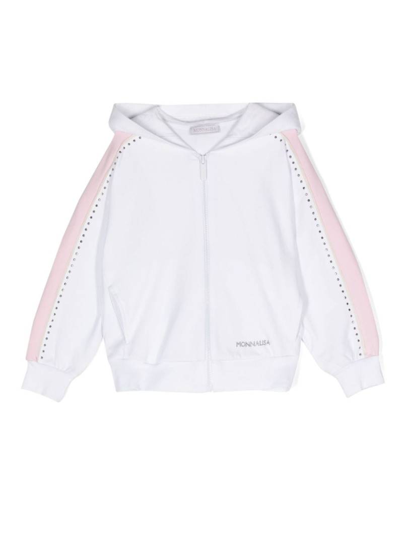 Monnalisa Minnie cotton zip-up hoodie - White von Monnalisa