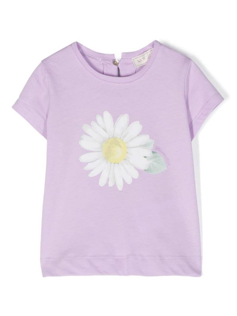 Monnalisa St. Daisy floral-print T-shirt - Purple von Monnalisa