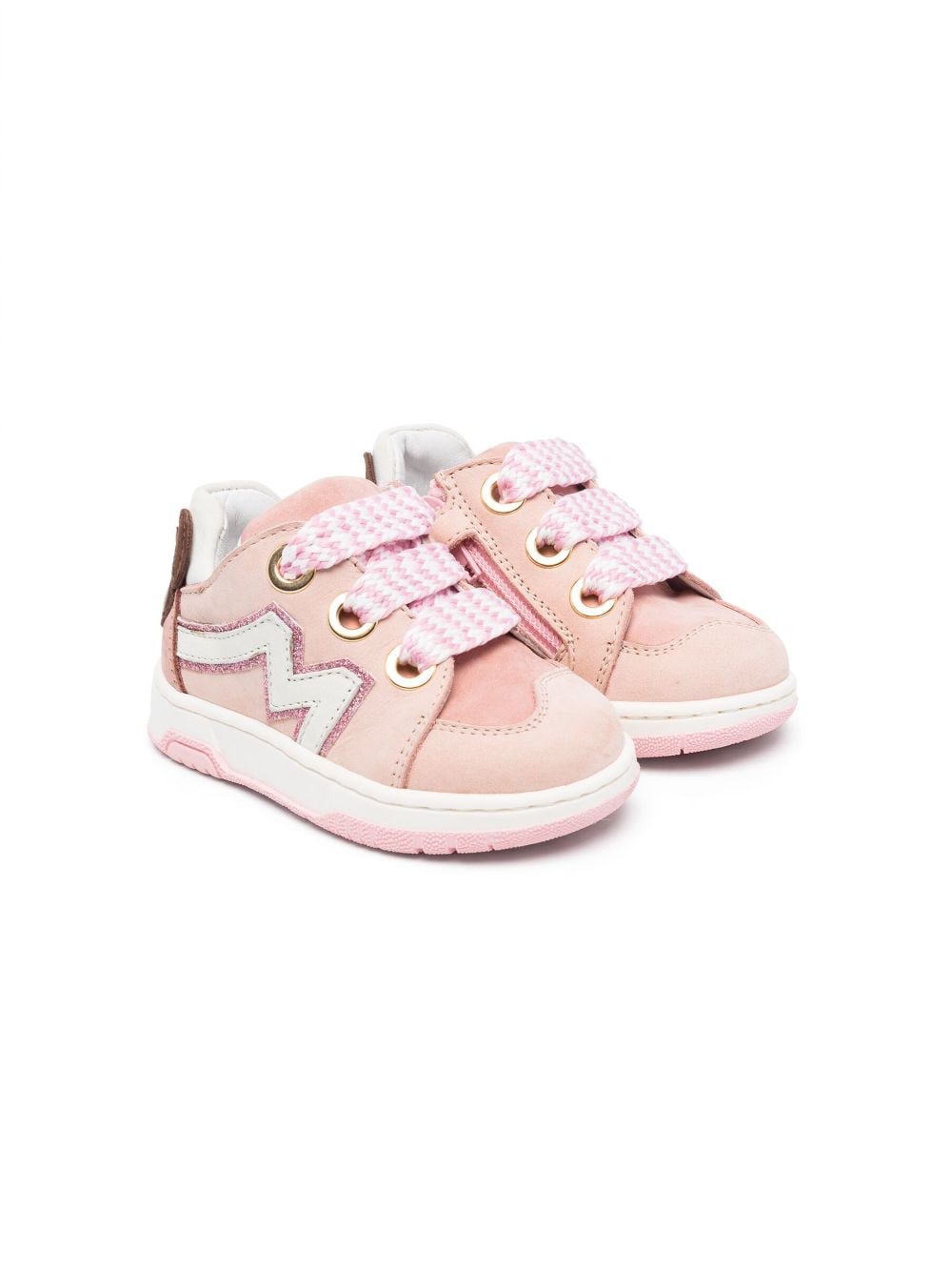Monnalisa Teddy Bear patch low-top sneakers - Pink von Monnalisa