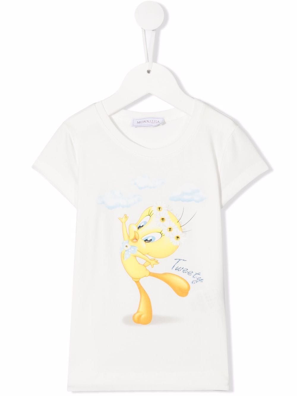 Monnalisa Tweety-print cotton T-Shirt - White von Monnalisa