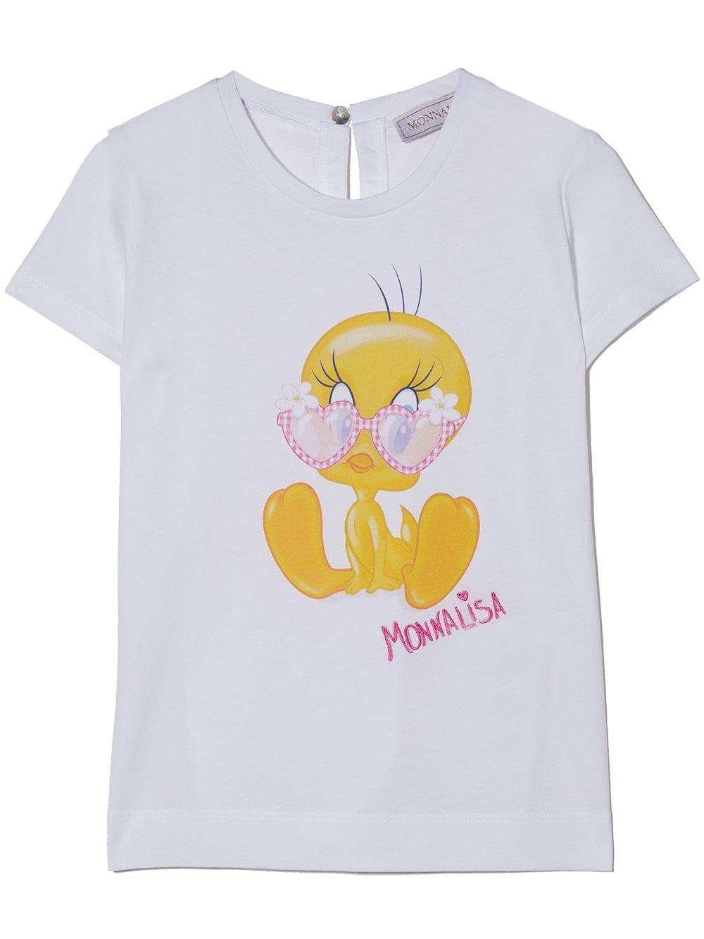 Monnalisa Tweety-print cotton T-shirt - White von Monnalisa