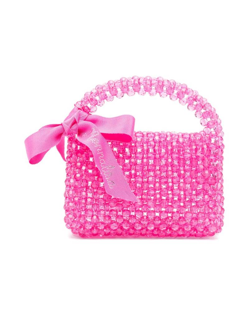 Monnalisa bead-embellished tote bag - Pink von Monnalisa