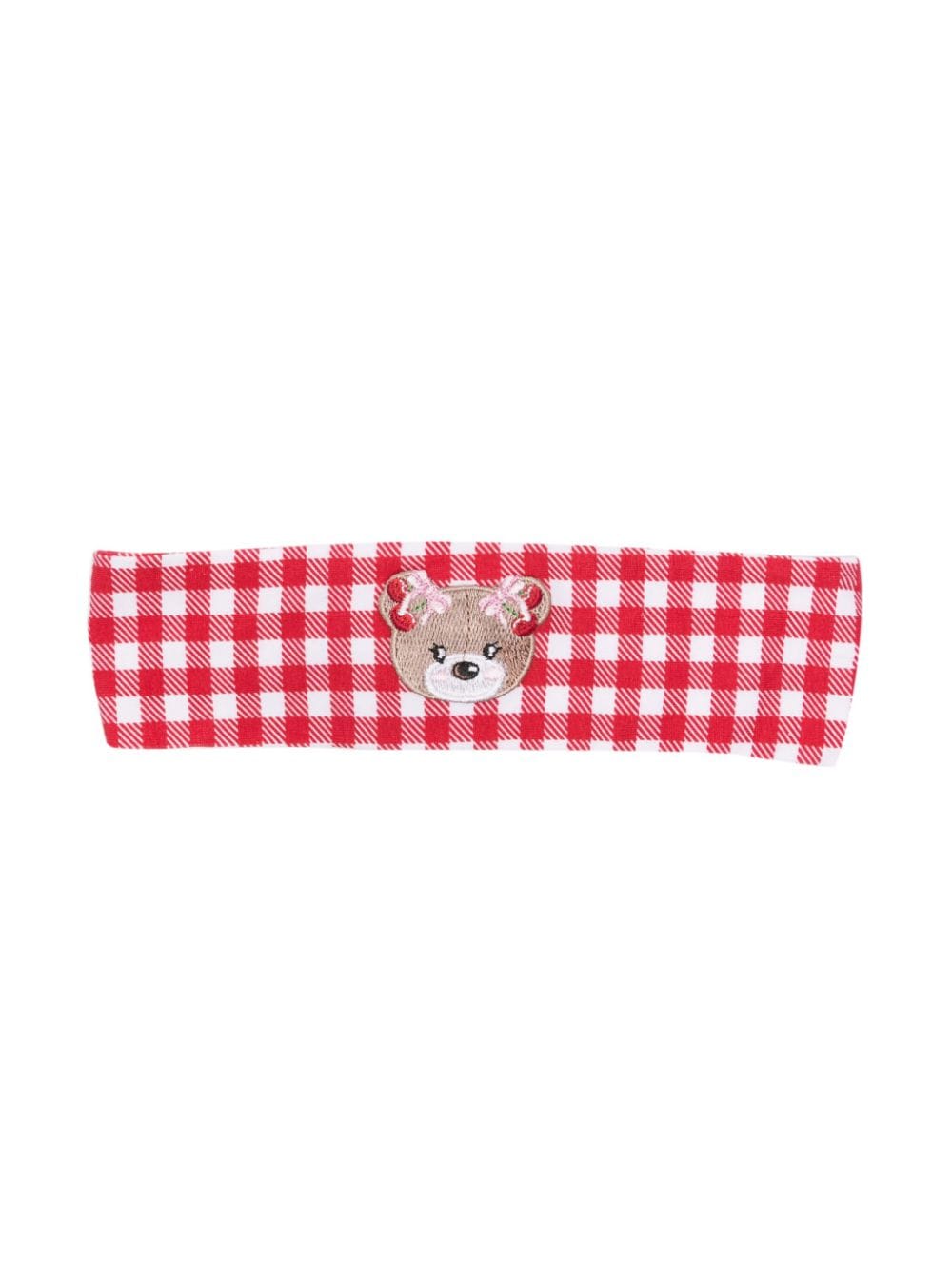 Monnalisa bear-motif gingham headband - Red von Monnalisa