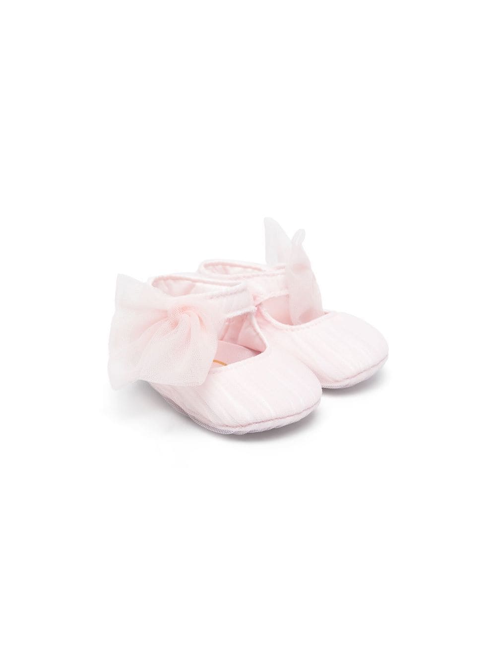 Monnalisa bow-detail ballerina shoes - Pink von Monnalisa