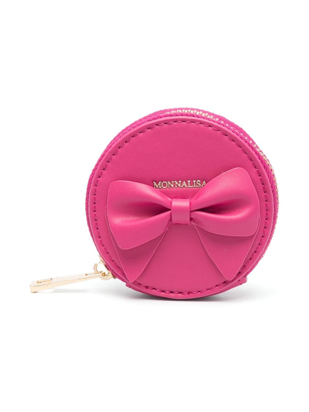 Monnalisa bow-detail leather wrist bag - Pink von Monnalisa