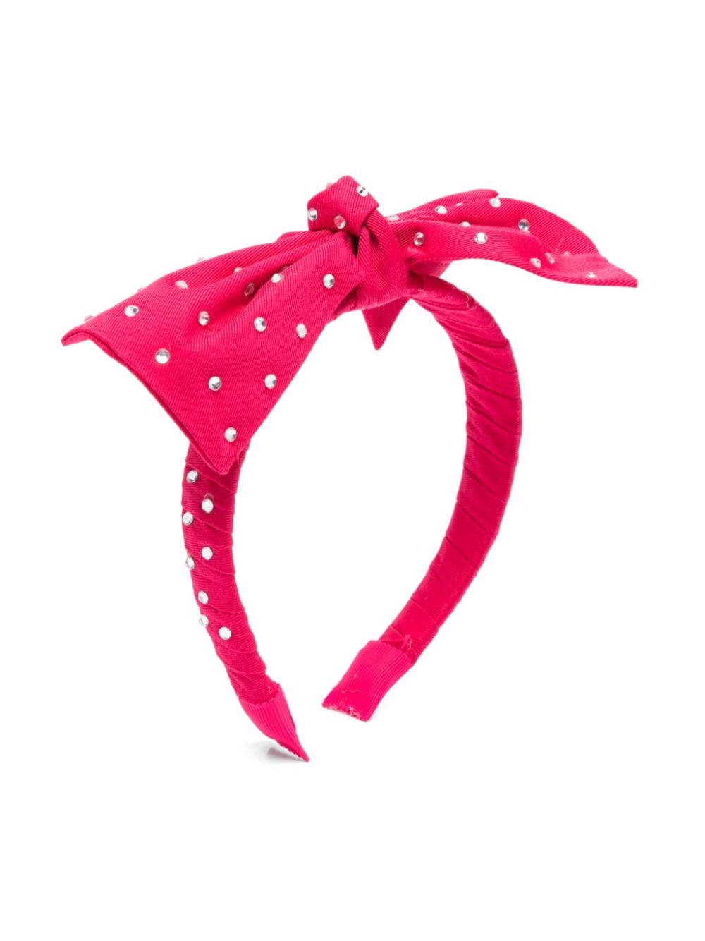 Monnalisa bow-detailing crystal-embellished headband - Pink von Monnalisa