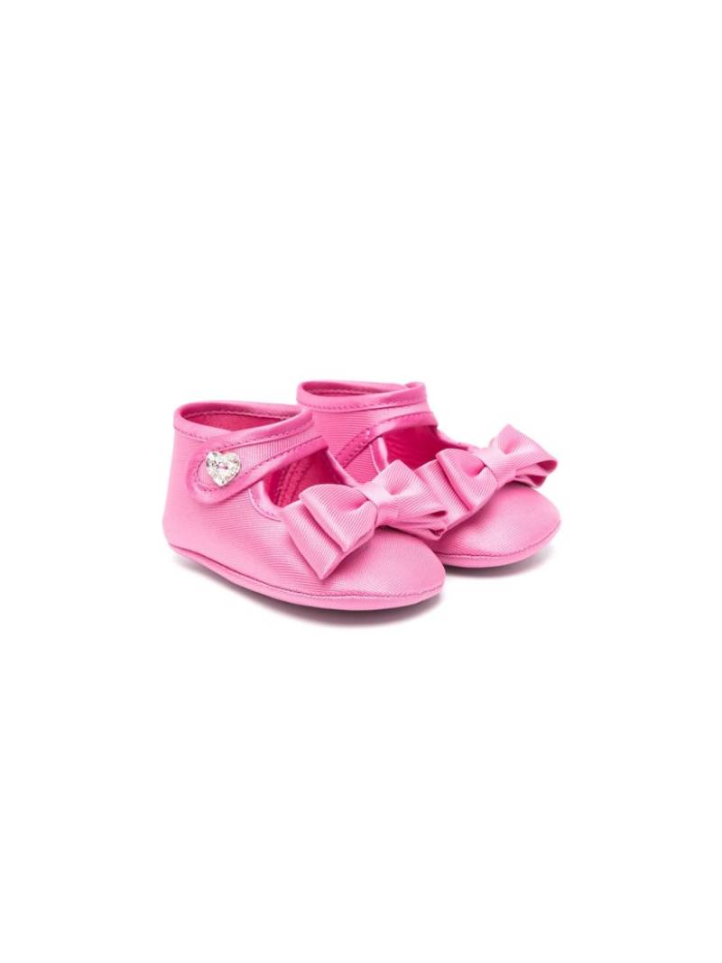 Monnalisa bow-embellished pre-walkers - Pink von Monnalisa