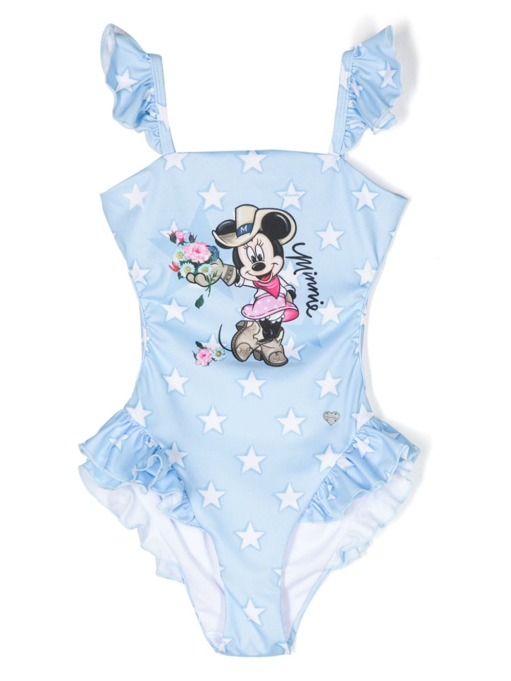 Monnalisa cartoon-print swimsuit - Blue von Monnalisa