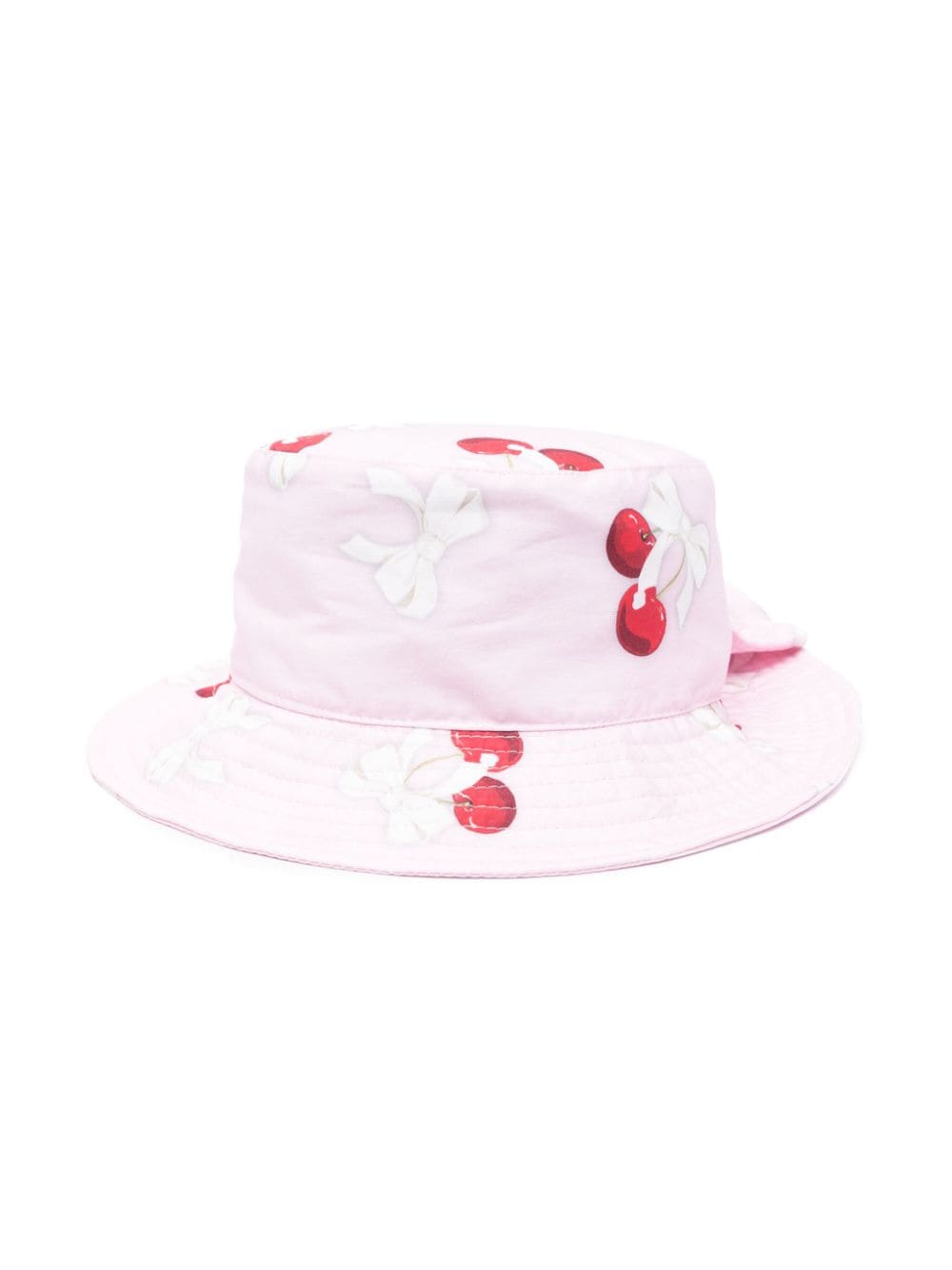 Monnalisa cherry bow-print bucket hat - Pink von Monnalisa