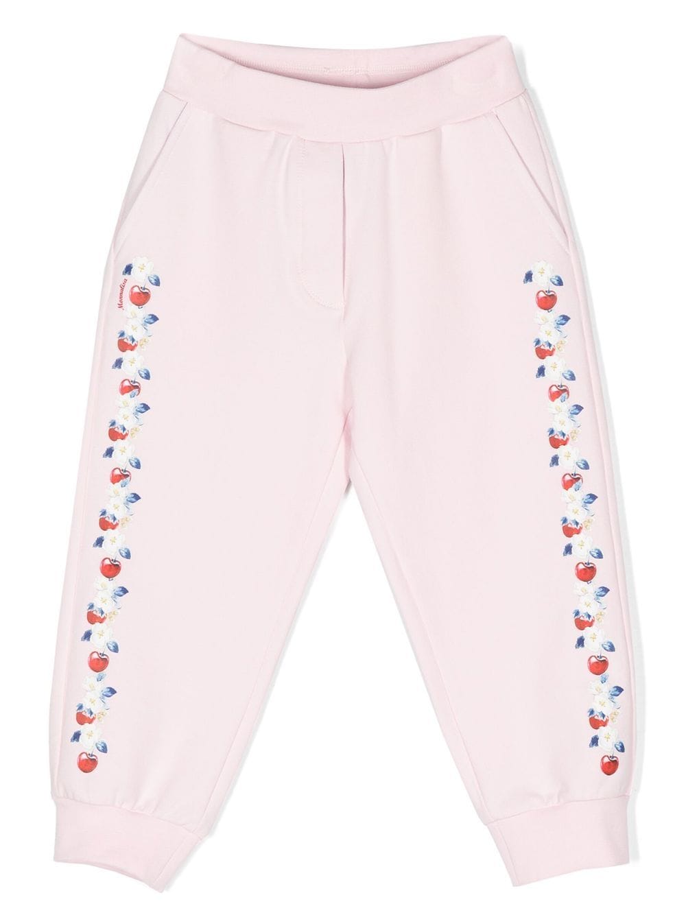 Monnalisa cherry floral-print track pants - Pink von Monnalisa
