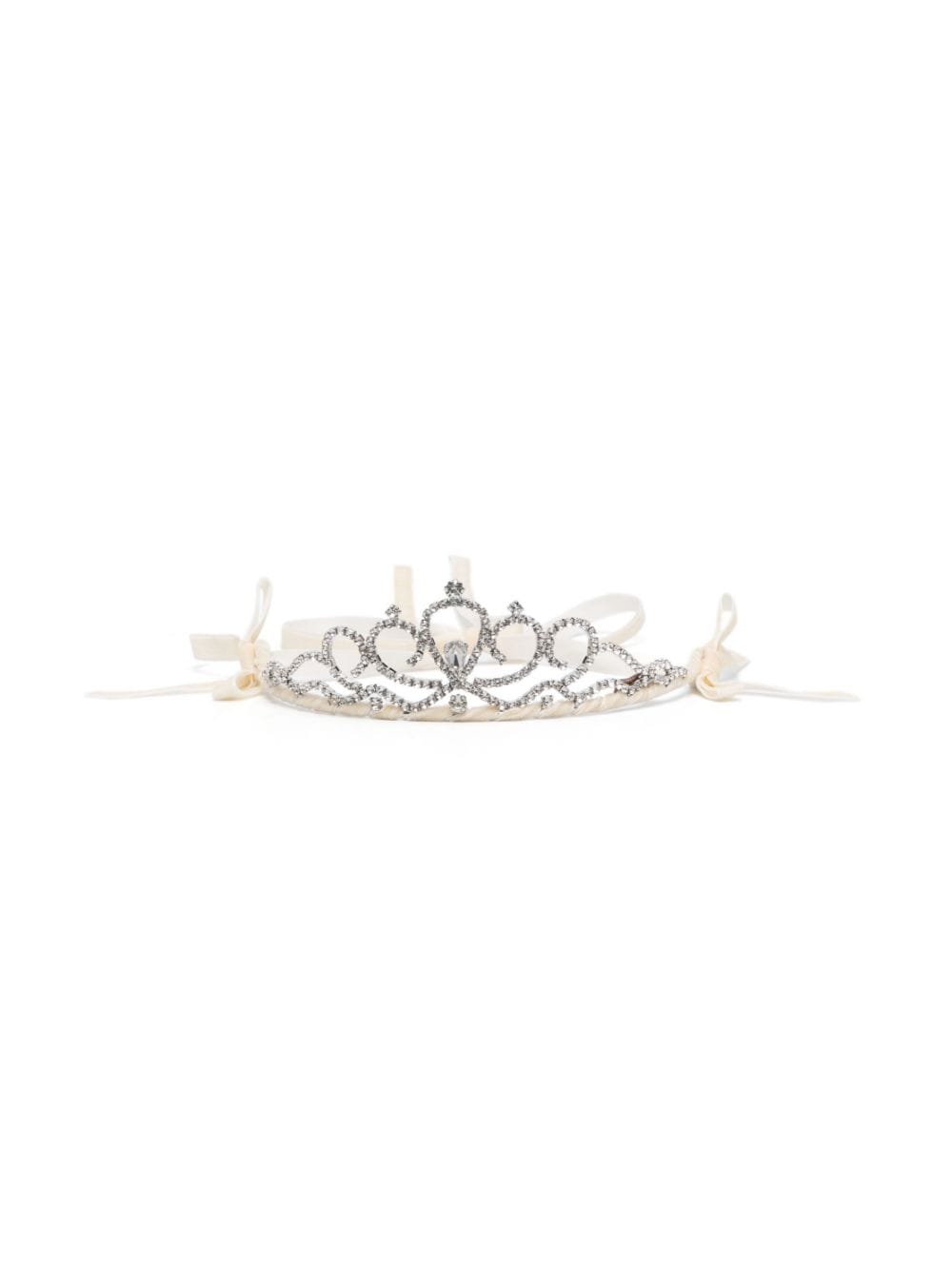 Monnalisa crystal-embellished crown head band - Grey von Monnalisa