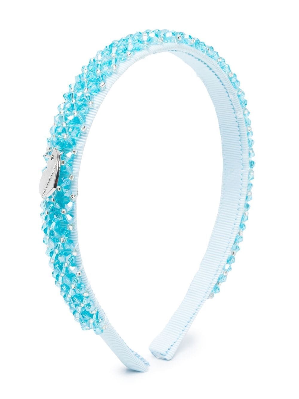 Monnalisa crystal-embellished headband - Blue von Monnalisa
