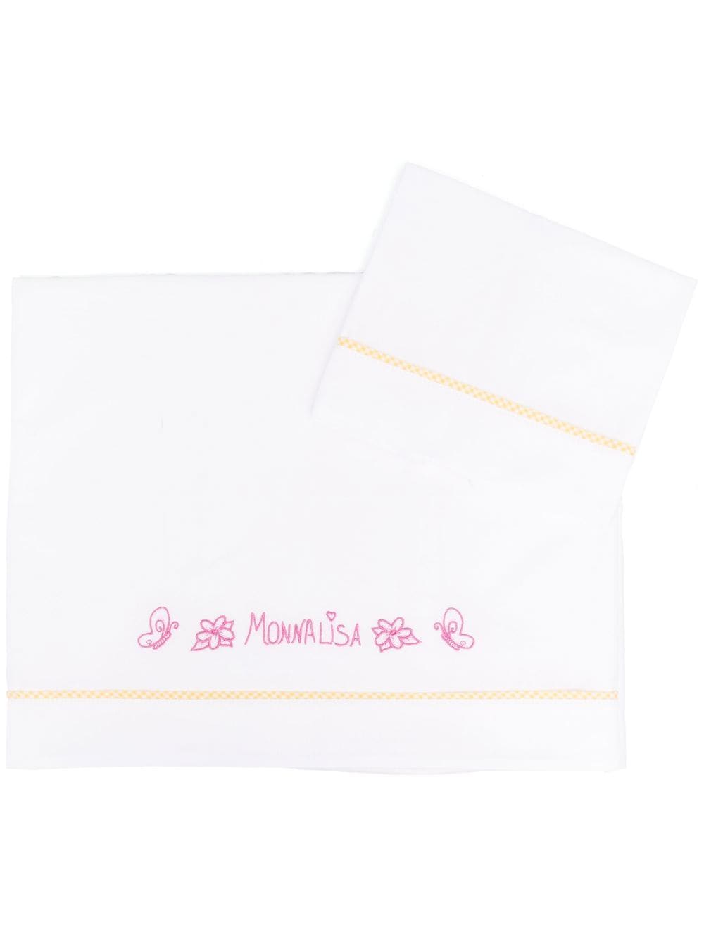 Monnalisa embroidered-logo crib bedding set - White von Monnalisa