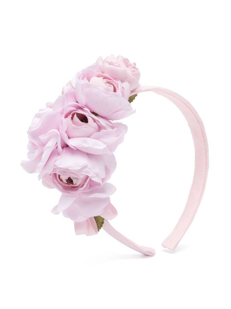 Monnalisa faux-flower slip-on headband - Pink von Monnalisa