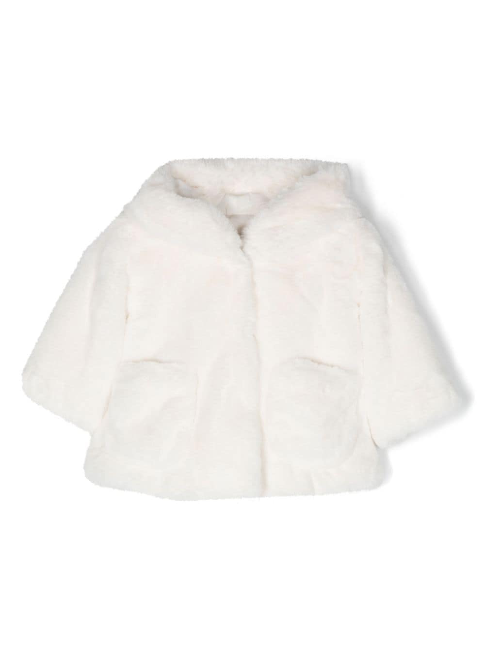 Monnalisa faux-fur hooded jacket - White von Monnalisa