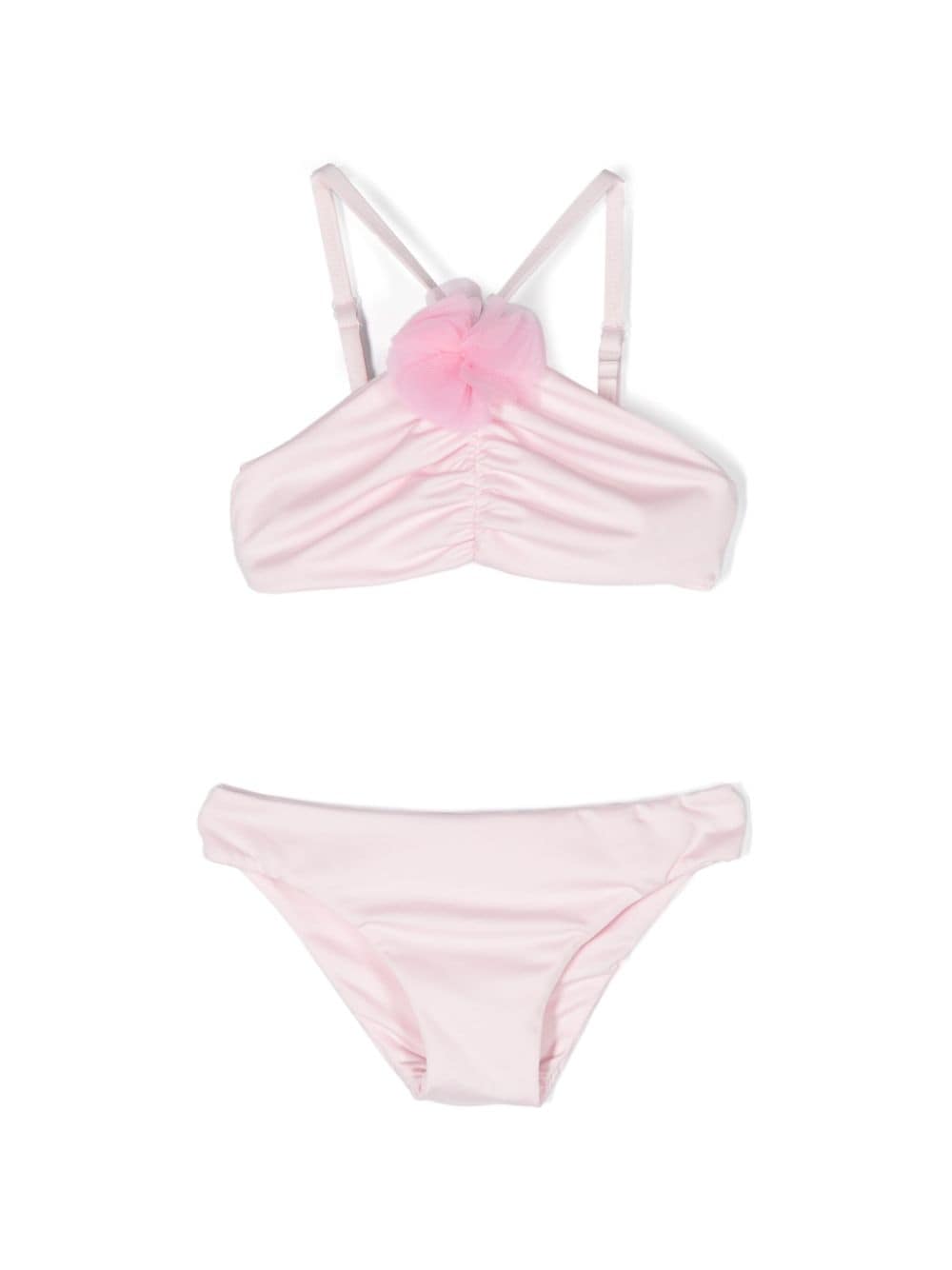 Monnalisa floral-appliqué bikini - Pink von Monnalisa