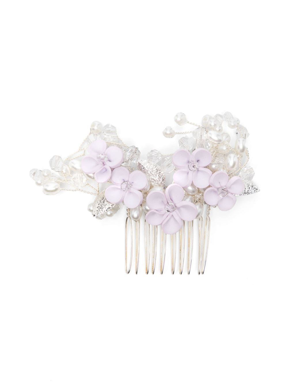 Monnalisa floral-appliqué comb hair accessory - Purple von Monnalisa