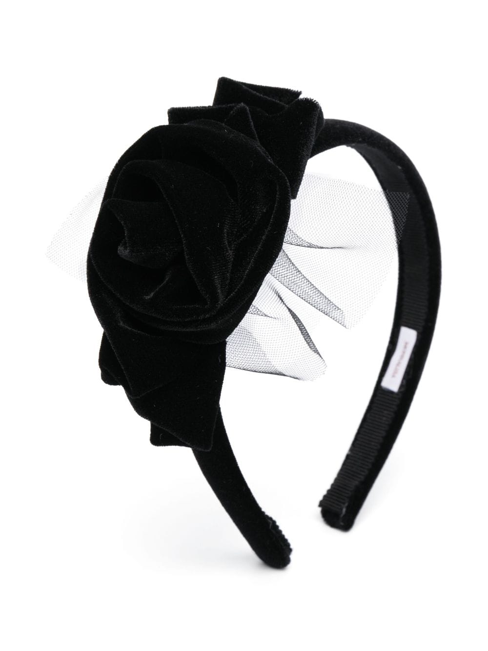 Monnalisa floral-appliqué headband - Black von Monnalisa