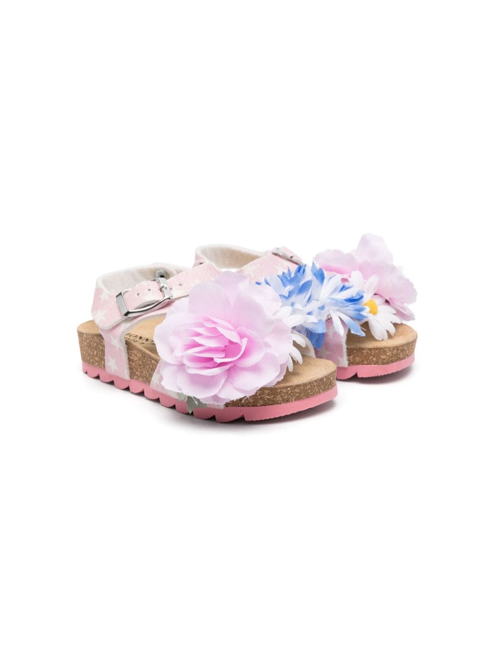 Monnalisa floral-appliqué sandals - Pink von Monnalisa